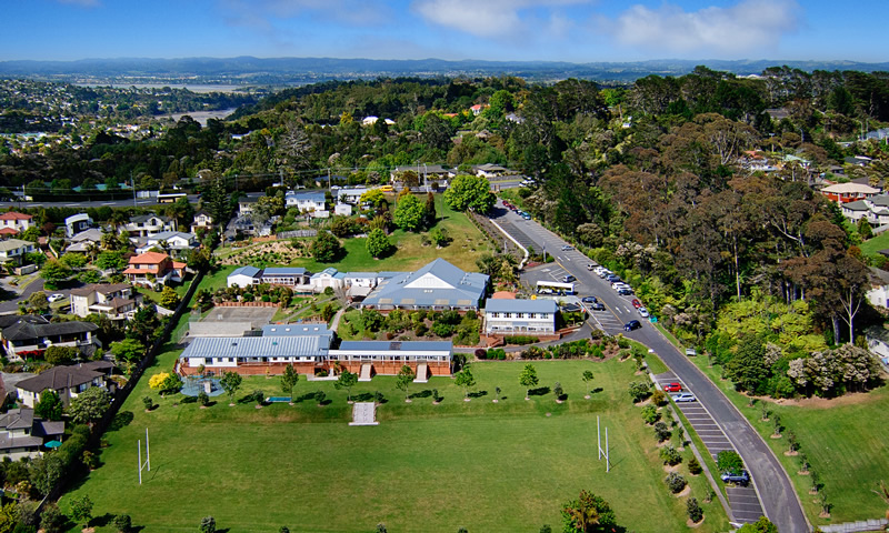 School grounds with space for students to play